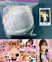 「【8K VR】未開発ショタ乳首が大好物！美人な家庭教師お姉さんの秘密の乳首開発レッスン 静河」の撮影で静河さんが使用したブラジャー＋パンティ＋チェキ (UN-ISHO-URVRSP-440-1)